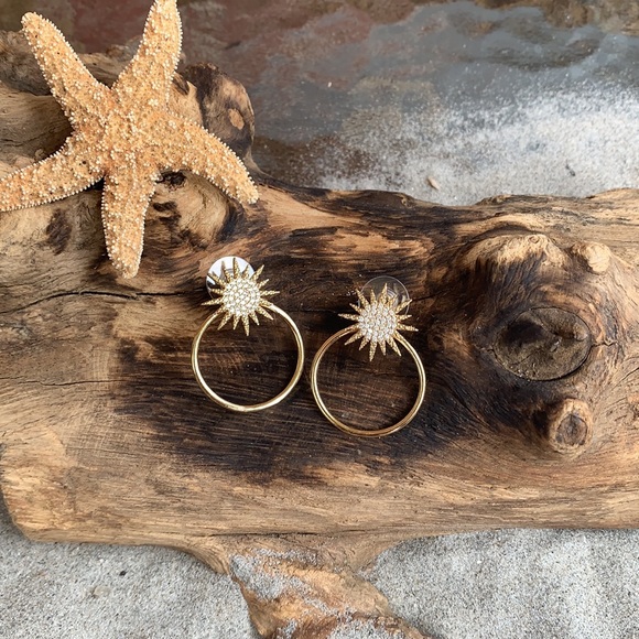 Gold earrings NEW - Picture 2 of 3